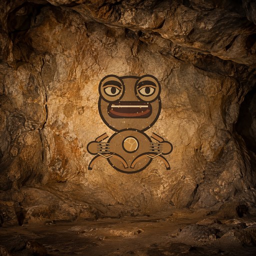 Pepe cups a veined stone that carries a signal for a worker to keep.